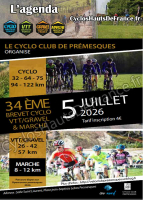 34éme Brevet Cyclo VTT/Gravel et Marche